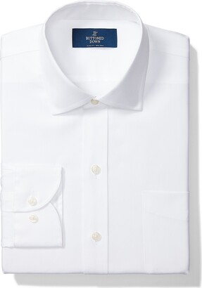 Buttoned Down Slim Fit Solid Pocket Options Dress Shirt White) 15.5" Neck 34" Sleeve