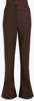 Thumbnail for your product : Acne Studios Striped wool and cotton-blend flared pants