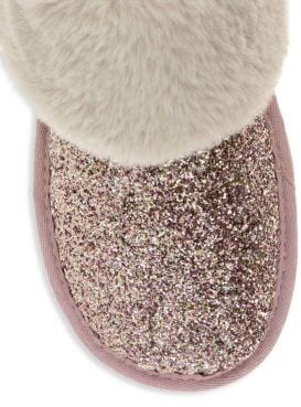 BCBGeneration Triaa Faux Fur-Lined Sequin Slippers