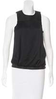 Thumbnail for your product : Helmut Lang Leather-Trimmed Sleeveless Top w/ Tags