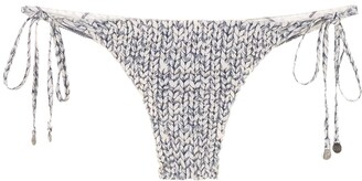 Track & Field Knitted Print Bikini Bottoms
