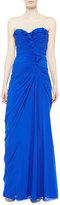 Thumbnail for your product : Badgley Mischka Strapless Ruffle-Top Gown, Sapphire
