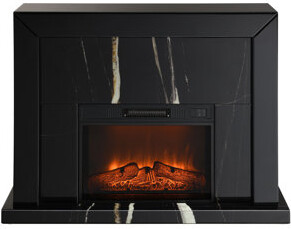 Drisana Black Mirrored Finish Fireplace