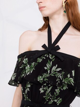 Giambattista Valli Floral-Print Ruffle-Detail Dress