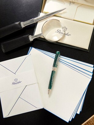 Pineider Capri A5 Paper And Envelope Set - White/blue