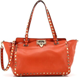 Valentino Rouge Pur Calfskin Small Vlogo Loco Bag - Handbag | Pre-owned & Certified | used Second Hand | Unisex