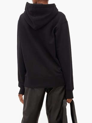 Acne Studios Ferris Face-applique Cotton Hooded Sweatshirt - Black