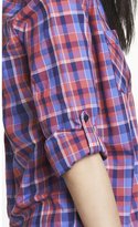 Thumbnail for your product : Express Red Plaid Boyfriend Shirt