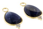 Thumbnail for your product : Jude Frances 18K Diamond & Iolite Large Pear Earrings Charms