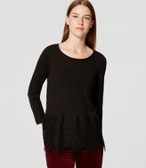 Thumbnail for your product : LOFT Lace Hem Sweater