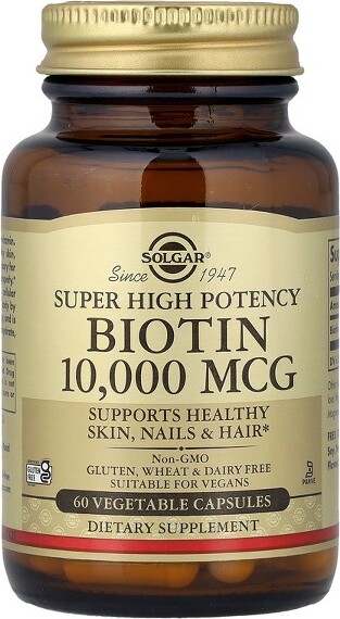 Solgar SolgarBiotin,SuperHighPotency,10,000mcg,60VegetableCapsules