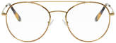 Thumbnail for your product : Prada Gold Double Bridge Optical Glasses