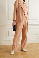 Thumbnail for your product : Giuliva Heritage Collection The Andrea Herringbone Linen Blazer - Peach - IT36