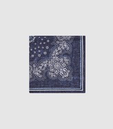Thumbnail for your product : Reiss BOLOGNA SILK DOUBLE SIDED POCKET SQUARE Navy