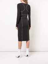 Thumbnail for your product : Maison Margiela stitch-jacquard midi dress