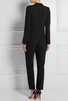 Thumbnail for your product : EACH X OTHER Satin-paneled wool-crepe tuxedo jumpsuit