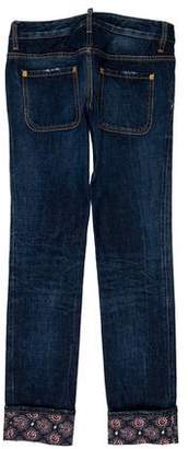 DSQUARED2 Low-Rise Straight-Leg Jeans w/ Tags