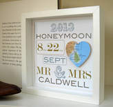 Thumbnail for your product : Little Bird Designs Personalised Honeymoon Map Picture
