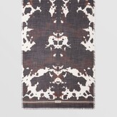 Thumbnail for your product : Burberry Camouflage Print Silk Wool Scarf