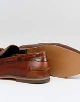 Thumbnail for your product : ASOS Wide Fit Tassel Loafers In Tan Leather With Fringe And Natural Sole