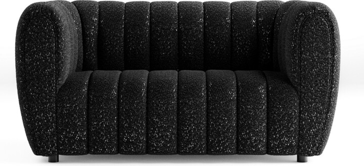 Lysander 63" Boucle Fabric Boho Loveseat