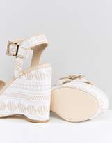 Thumbnail for your product : Miss Selfridge Brocade Lace Platform Wedge