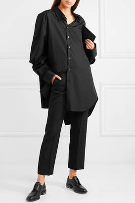 Junya Watanabe Oversized Deconstructed Cotton-poplin Shirt - Black