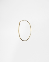 Thumbnail for your product : ASOS COLLECTION Gold Plated Sterling Silver 20mm Fine Hoop Earrings