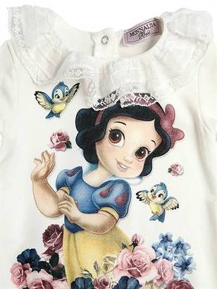 MonnaLisa Snow White Print Cotton Romper