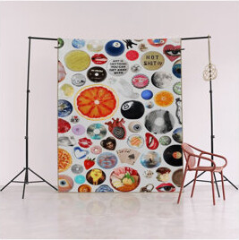 Corrigan Studio Beige Multi Color Retro Mixed Shape Pattern Creative Modern Decorative Machine Washable Area Rug