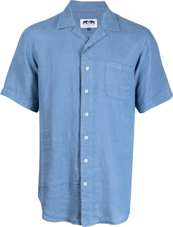 LOVE BRAND & Co. Chest-Pocket Linen Shirt