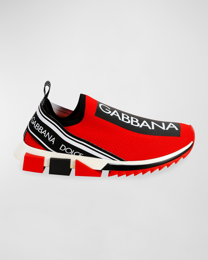 Dolce & Gabbana Men's Sorrento Logo-Stripe Sock Sneakers - ShopStyle