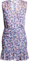 Thumbnail for your product : Veronica Beard Cayson Floral Ruched Fit-And-Flare Mini Dress