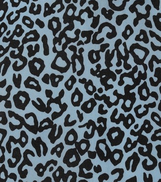 Les Rêveries Leopard-print silk blouse
