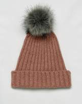 Thumbnail for your product : Pieces Pom Beanie In Rose