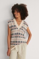 Thumbnail for your product : NA-KD Checked V-neck Knitted Vest