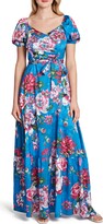 Thumbnail for your product : Tahari Floral Hammered Satin Dress