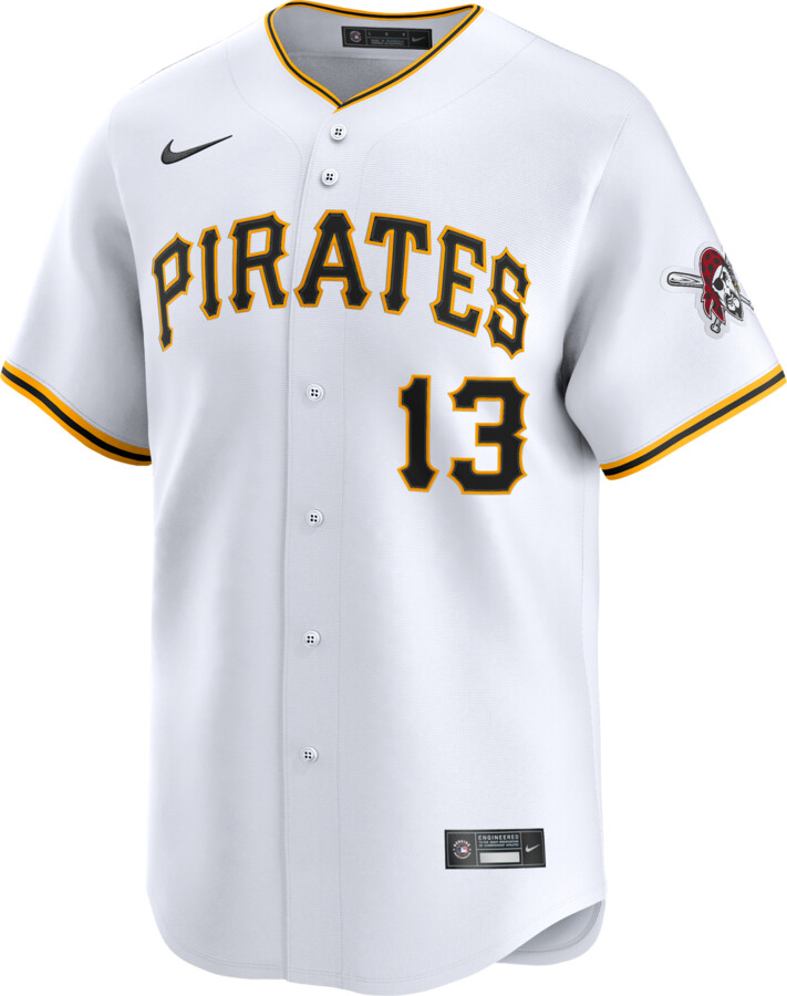 Nike Ke'Bryan Hayes Pittsburgh Pirates Men's Dri-FIT ADV MLB Limited Jersey in White | LM25PTHOPT9-RN0