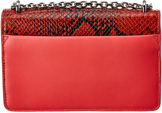 3.1 Phillip Lim Alix Snake-Embossed Leather Chain Clutch