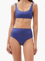 Thumbnail for your product : JADE SWIM Bound High-rise Ribbed Bikini Briefs - Dark Blue