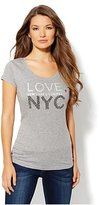 Thumbnail for your product : New York and Company Love, NY&C Collection - Metallic-Studded Logo Tee