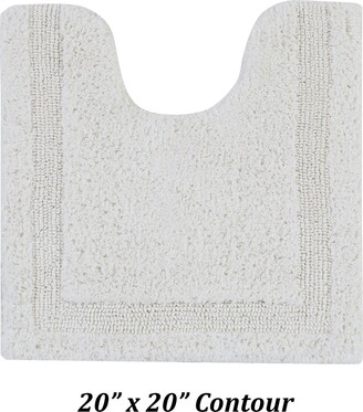 Better Trends Lilly Crochet Collection 20 in. x 20 in. White 100% Cotton Contour Bath Rug
