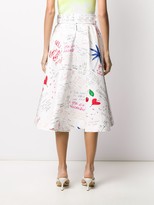 Thumbnail for your product : MSGM Doodle-Print Full Midi Skirt