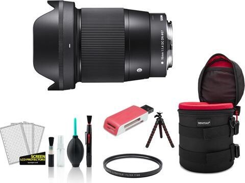 Sigma 16mm Contemporary Lens f/1.4 DC DN for Micro Four Thirds 402963 with UV Filter + More