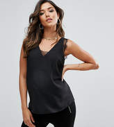 Thumbnail for your product : ASOS Maternity Design Maternity Deep Plunge Lace Insert Camisole Singlet