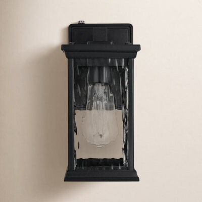 Joss & Main Durham 5 Inch Outdoor Wall Sconce in Black