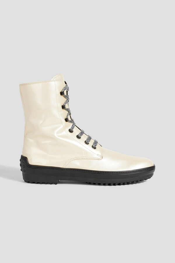 Tod's Lace-up vinyl ankle boots
