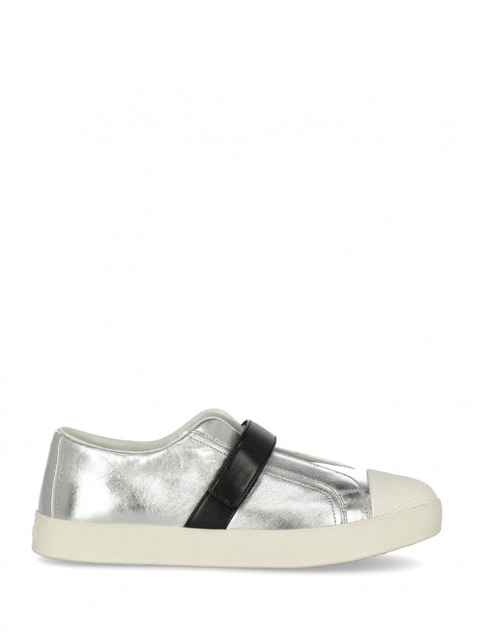 prada silver trainers