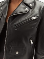 Thumbnail for your product : Bottega Veneta Cropped Leather Biker Jacket - Black