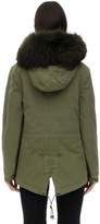 Thumbnail for your product : Mr & Mrs Italy Mr&Mrs Italy Army Mini Parka W/ Fur Trim